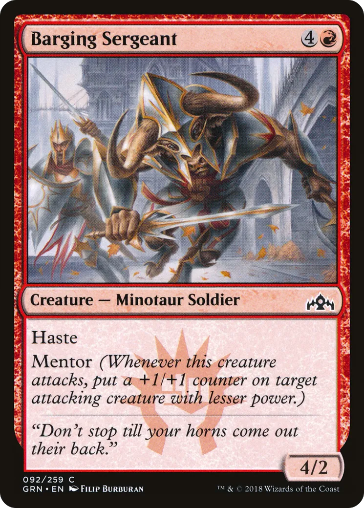 Barging Sergeant — Guilds of Ravnica — Magic: The Gathering