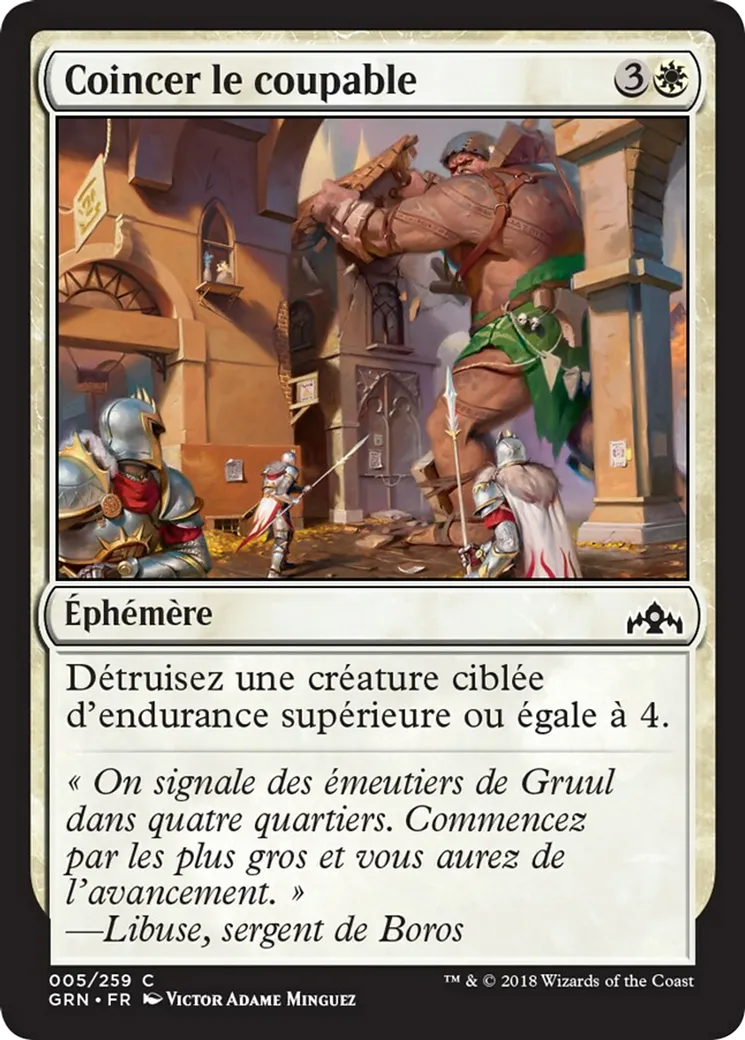 Coincer le coupable — Guilds of Ravnica — Magic: The Gathering