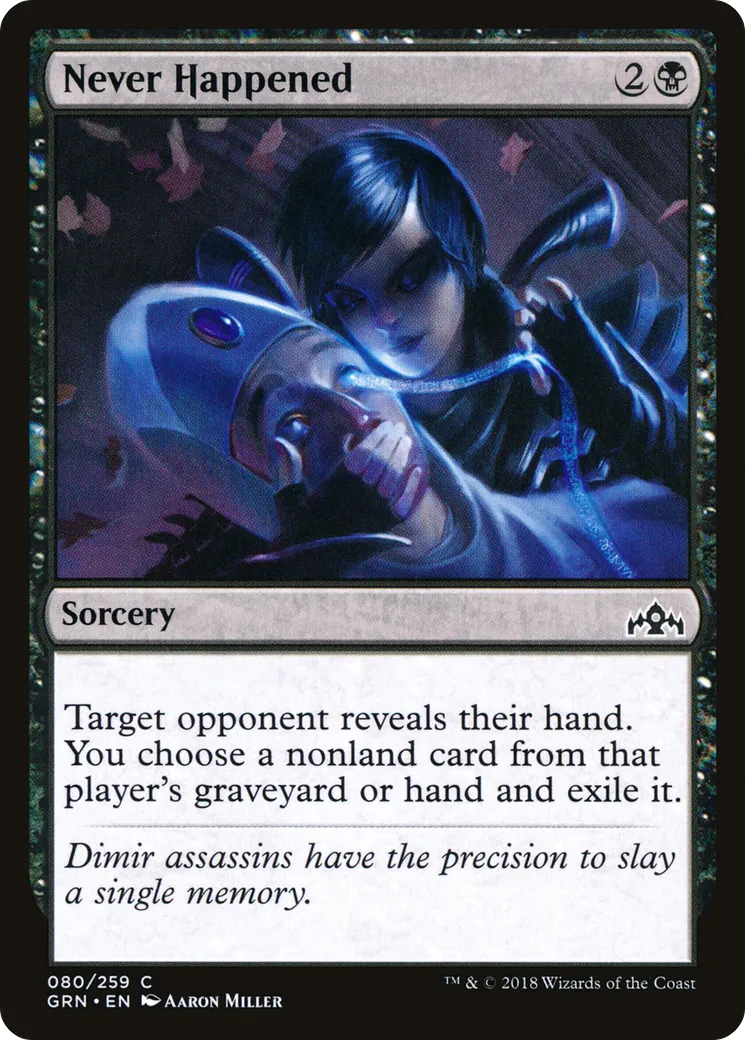 Never Happened — Guilds of Ravnica — Magic: The Gathering