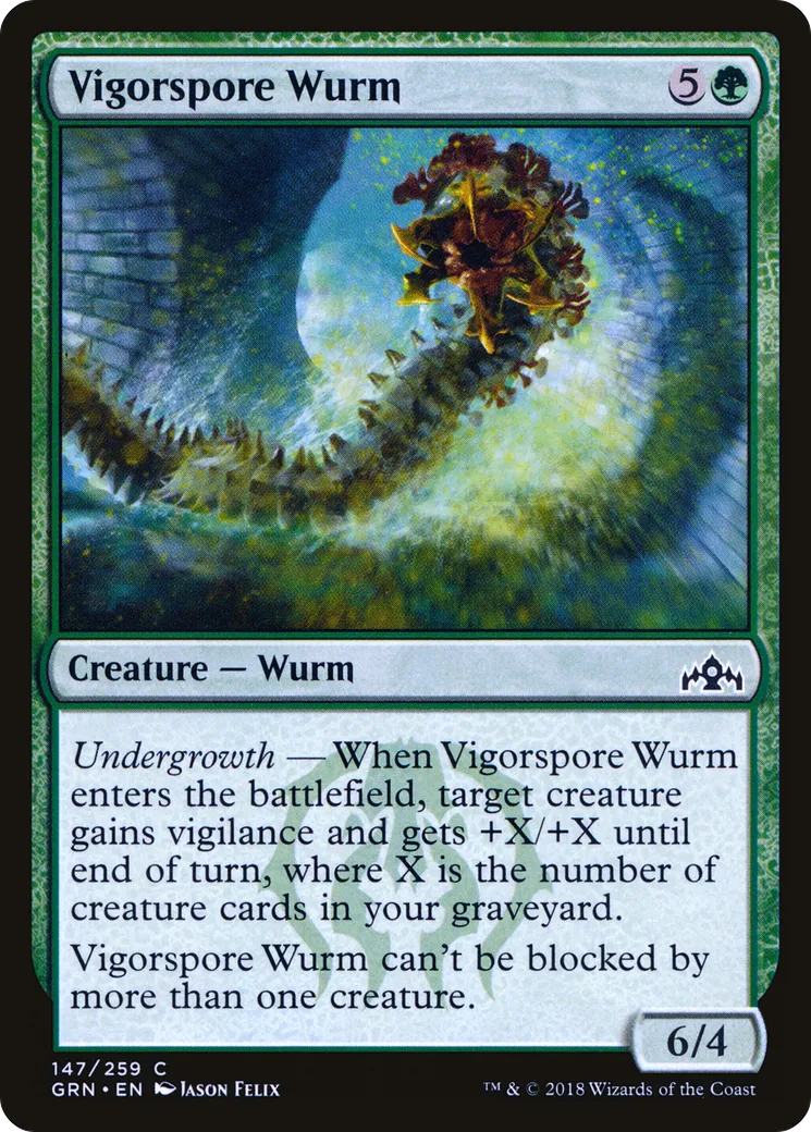 Vigorspore Wurm — Guilds of Ravnica — Magic: The Gathering