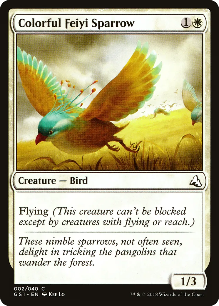 Colorful Feiyi Sparrow — Global Series Jiang Yanggu & Mu Yanling — Magic: The Gathering