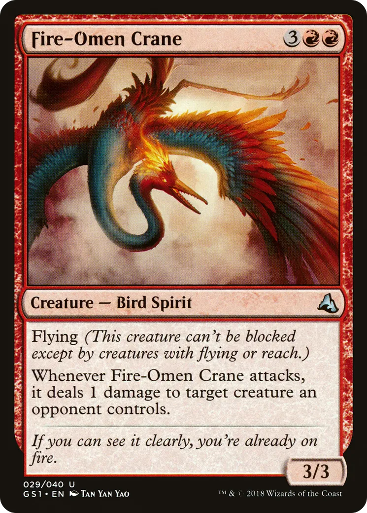 Fire-Omen Crane — Global Series Jiang Yanggu & Mu Yanling — Magic: The Gathering