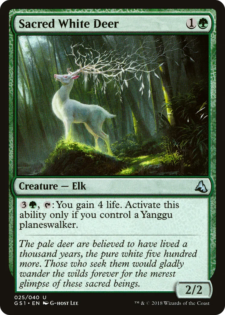 Sacred White Deer — Global Series Jiang Yanggu & Mu Yanling — Magic: The Gathering