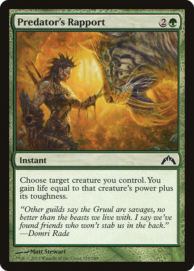 Predator's Rapport — Gatecrash — Magic: The Gathering