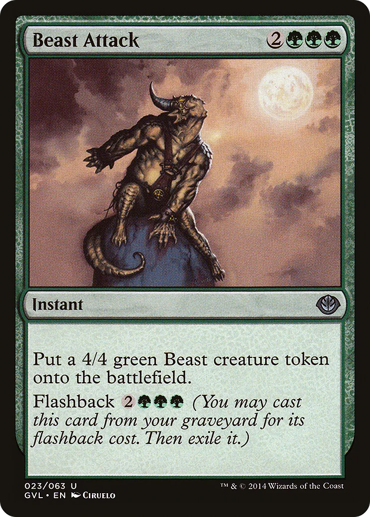 Attaque de la bête — Duel Decks Anthology: Garruk vs. Liliana — Magic: The Gathering