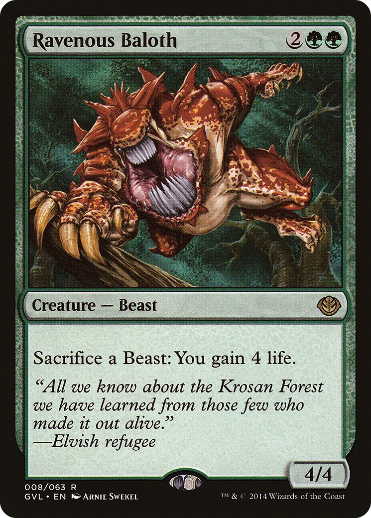 Baloth vorace from Duel Decks Anthology: Garruk vs. Liliana - Magic: The Gathering