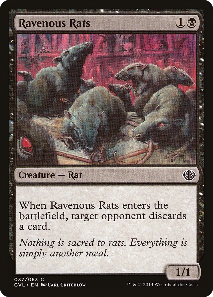 Ravenous Rats — Duel Decks Anthology: Garruk vs. Liliana — Magic: The Gathering