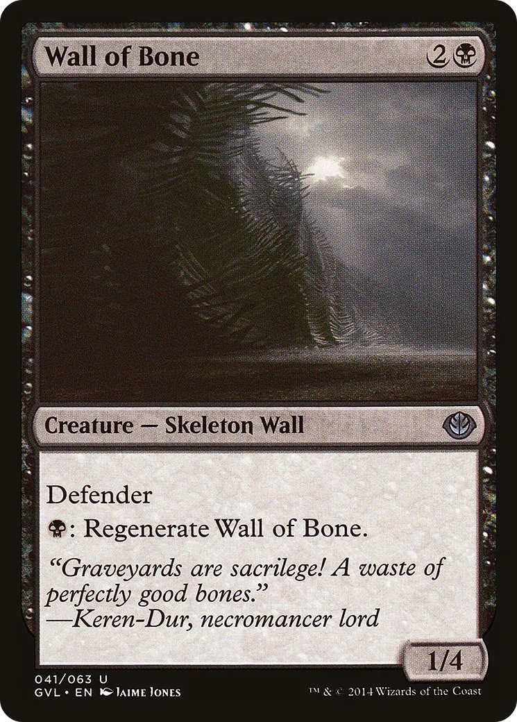 Wall of Bone — Duel Decks Anthology: Garruk vs. Liliana — Magic: The Gathering
