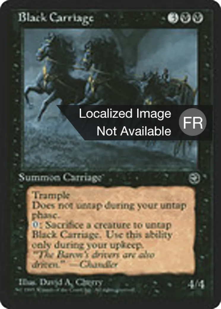 Carrosse de noirceur — Homelands — Magic: The Gathering