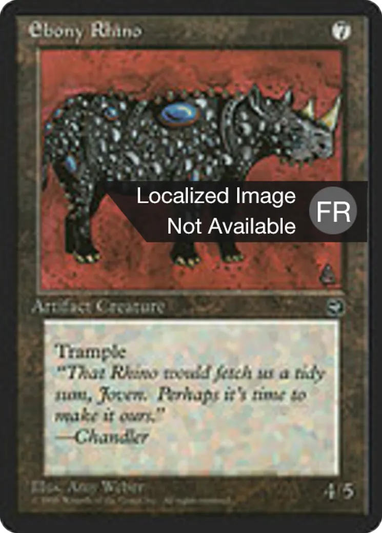 Rhinocéros d'ébène — Homelands — Magic: The Gathering