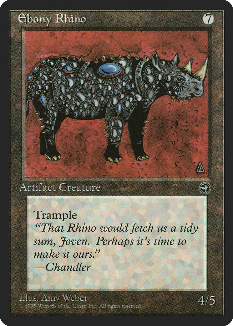 Ebony Rhino — Homelands — Magic: The Gathering