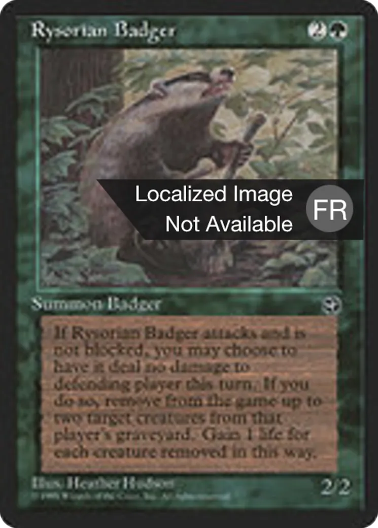 Blaireau rhizorien — Homelands — Magic: The Gathering