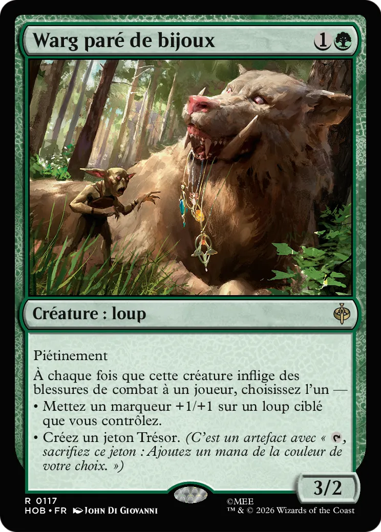 Warg paré de bijoux — The Hobbit — Magic: The Gathering