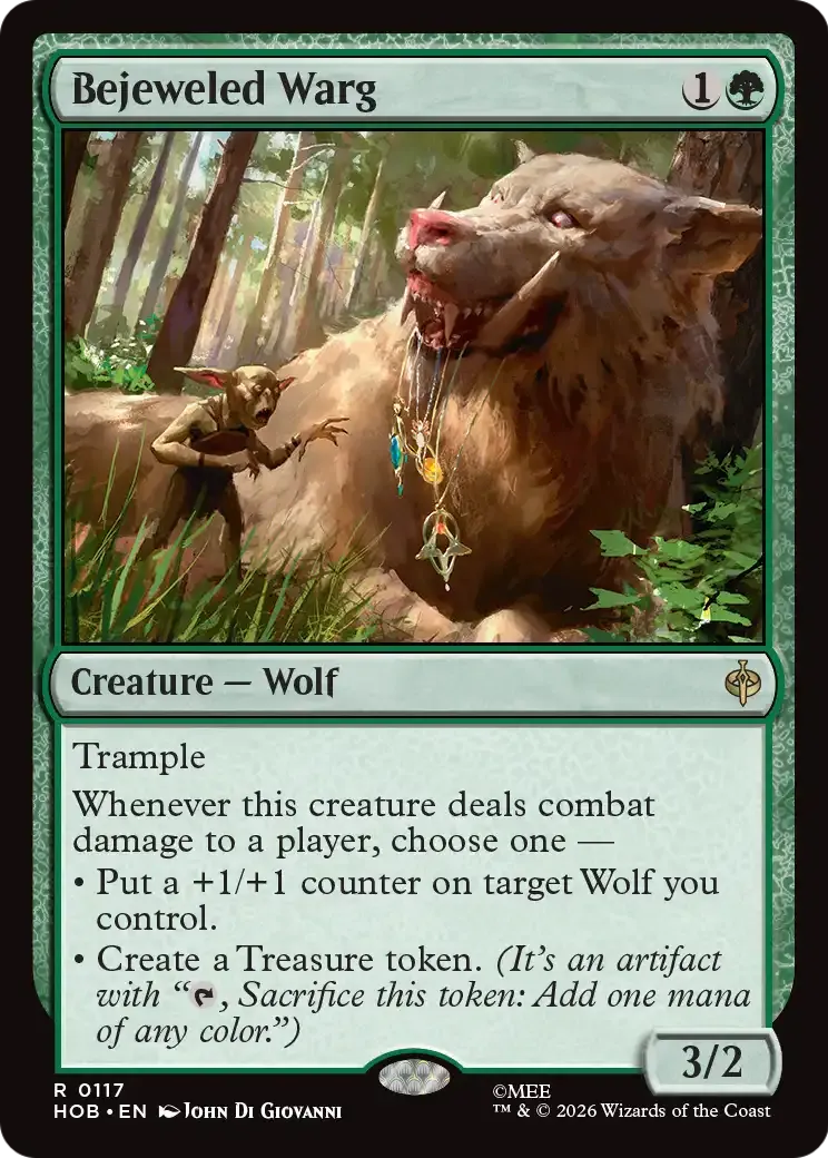 Warg paré de bijoux — The Hobbit — Magic: The Gathering