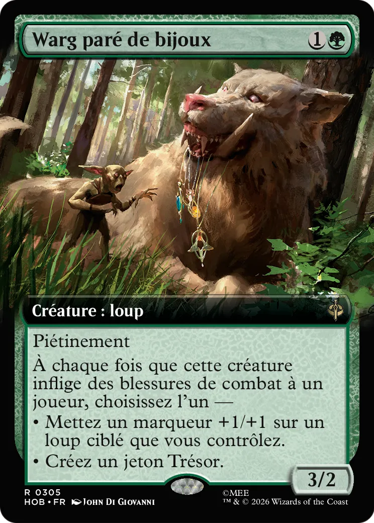 Warg paré de bijoux — The Hobbit — Magic: The Gathering
