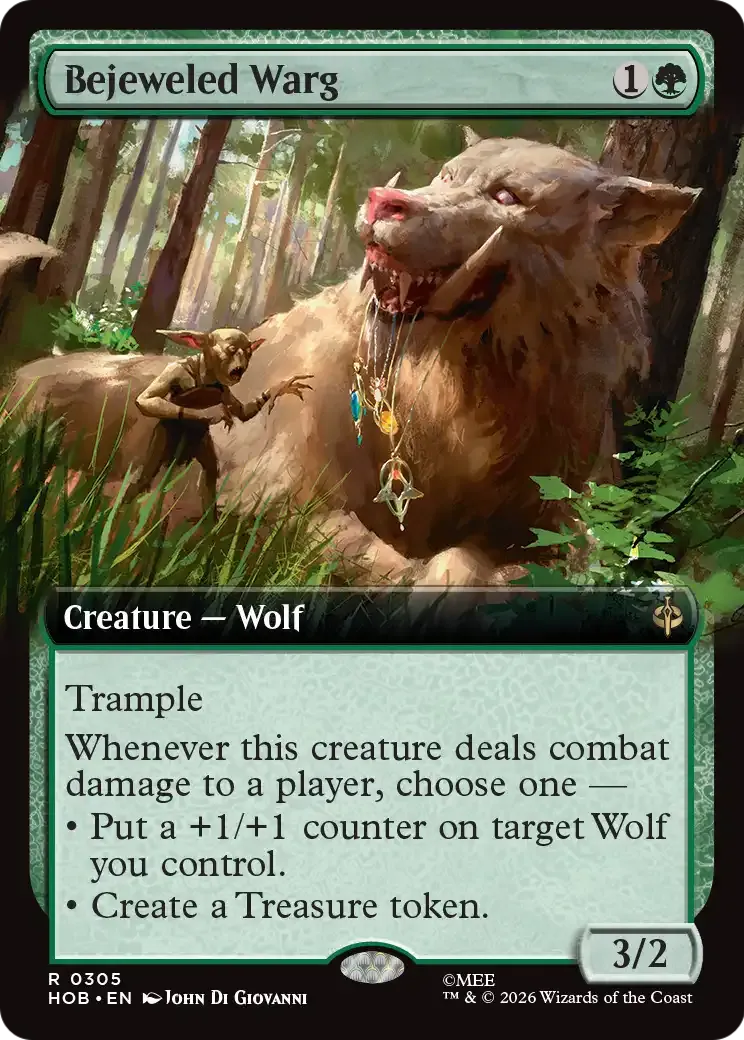 Bejeweled Warg from The Hobbit - Magic: The Gathering