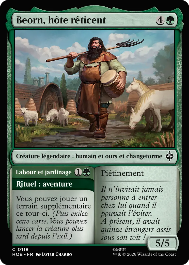 Beorn, hôte réticent // Till and Tend — The Hobbit — Magic: The Gathering