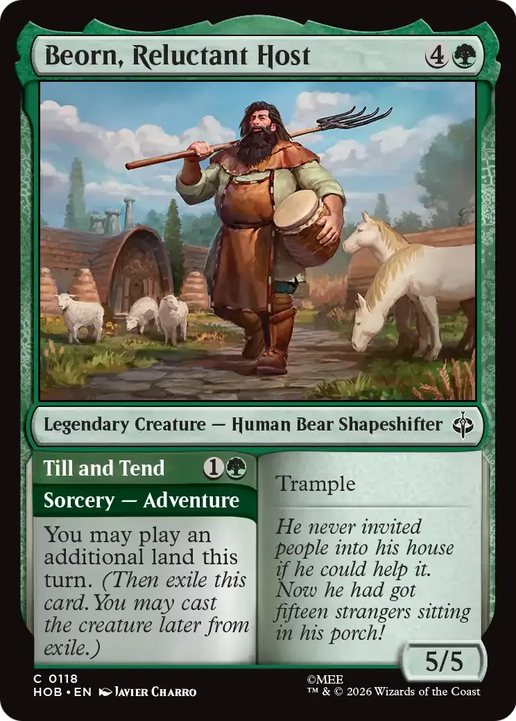 Beorn, hôte réticent // Till and Tend — The Hobbit — Magic: The Gathering