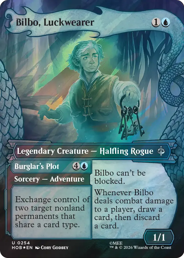 Bilbo, Porteurdechance // Burglar's Plot — The Hobbit — Magic: The Gathering