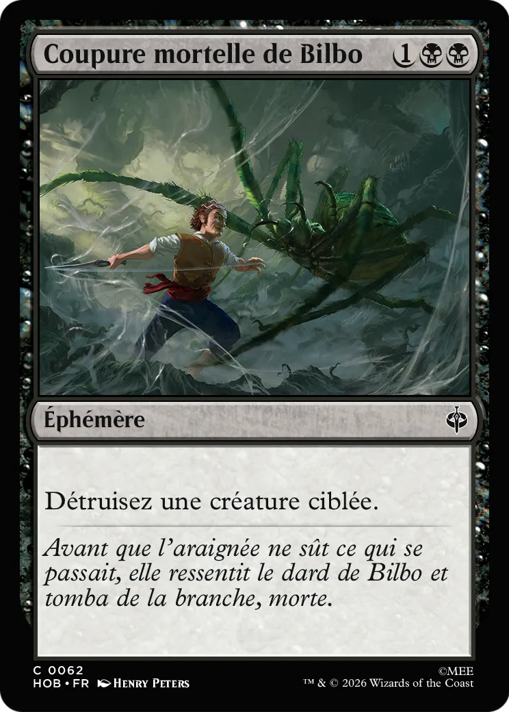 Coupure mortelle de Bilbo — The Hobbit — Magic: The Gathering