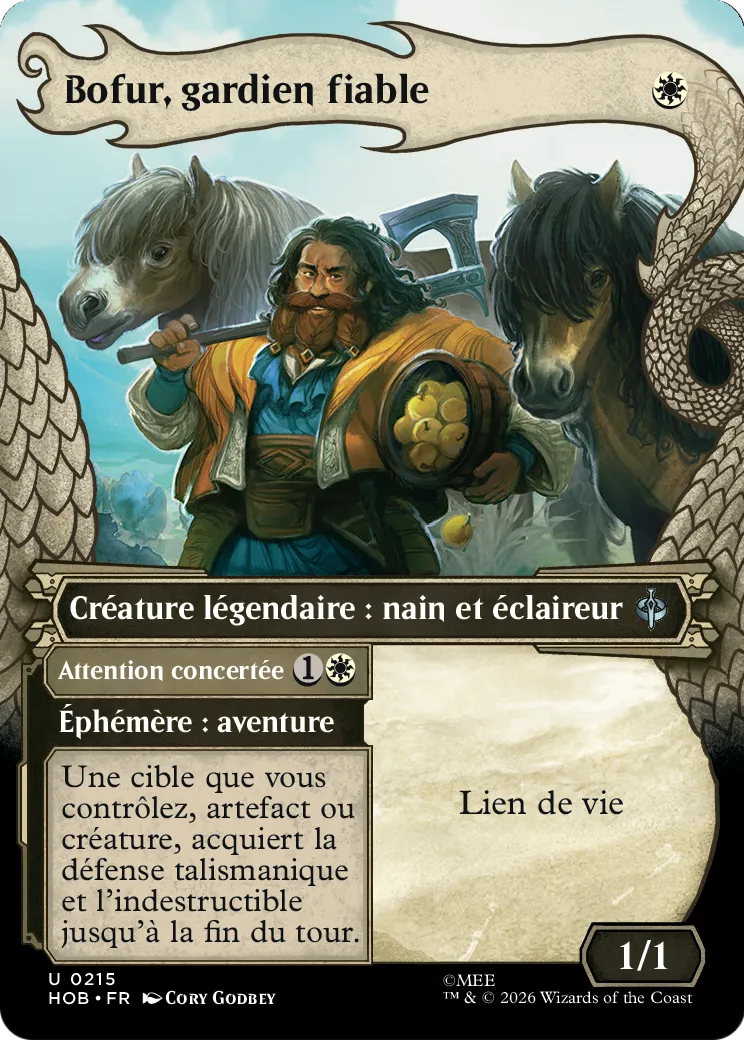 Bofur, gardien fiable // Concerted Care — The Hobbit — Magic: The Gathering