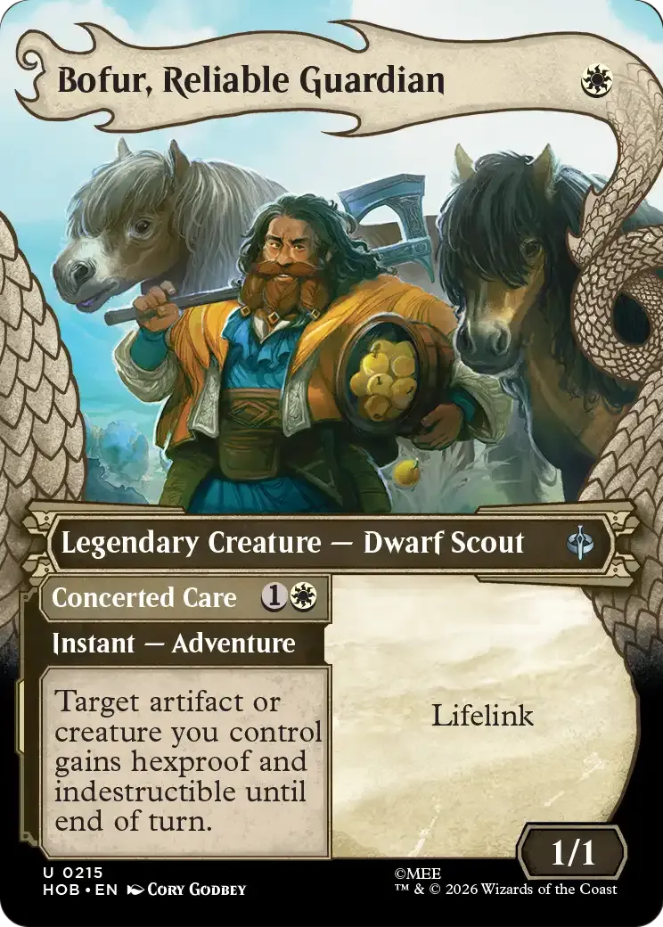 Bofur, gardien fiable // Concerted Care — The Hobbit — Magic: The Gathering