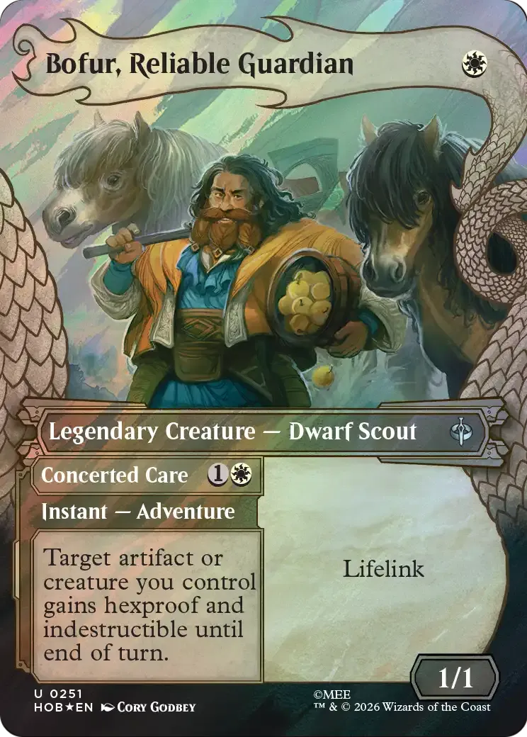 Bofur, gardien fiable // Concerted Care — The Hobbit — Magic: The Gathering