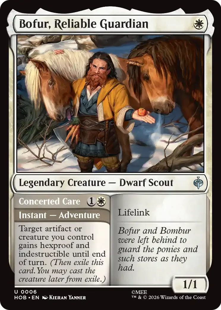 Bofur, Reliable Guardian // Concerted Care — The Hobbit — Magic: The Gathering