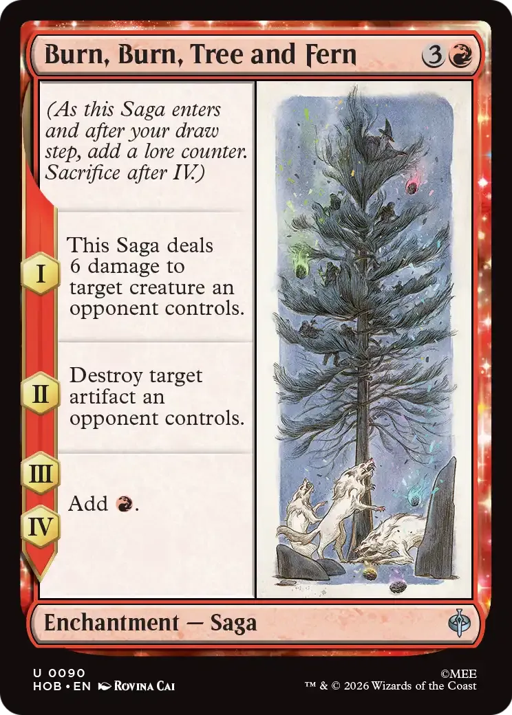 Brûle, brûle, arbre, plante — The Hobbit — Magic: The Gathering