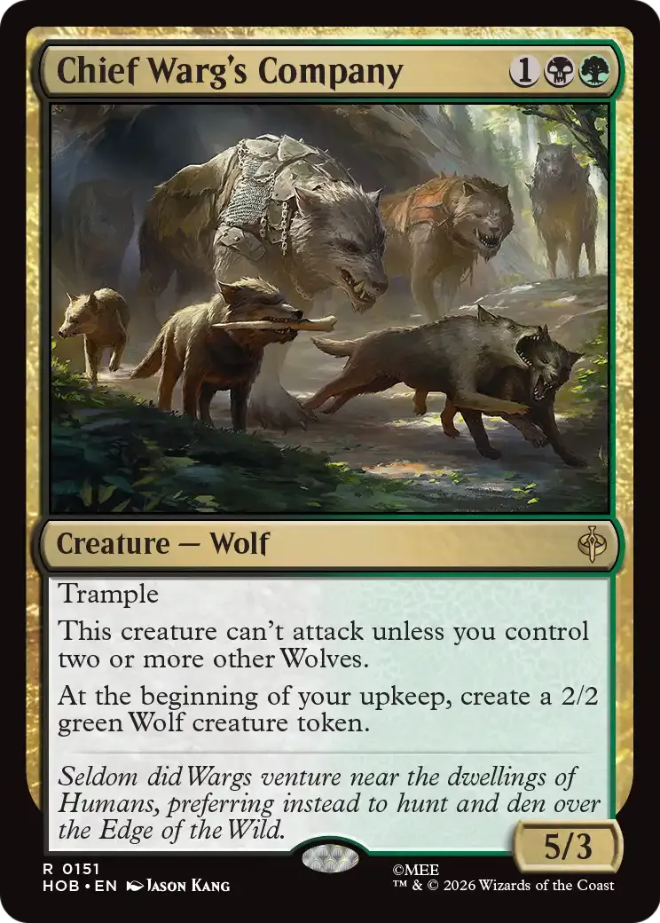 Chief Warg's Company — The Hobbit — Magic: The Gathering