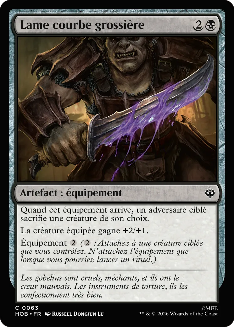 Lame courbe grossière — The Hobbit — Magic: The Gathering