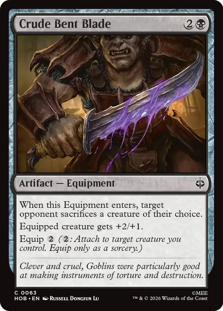 Crude Bent Blade — The Hobbit — Magic: The Gathering