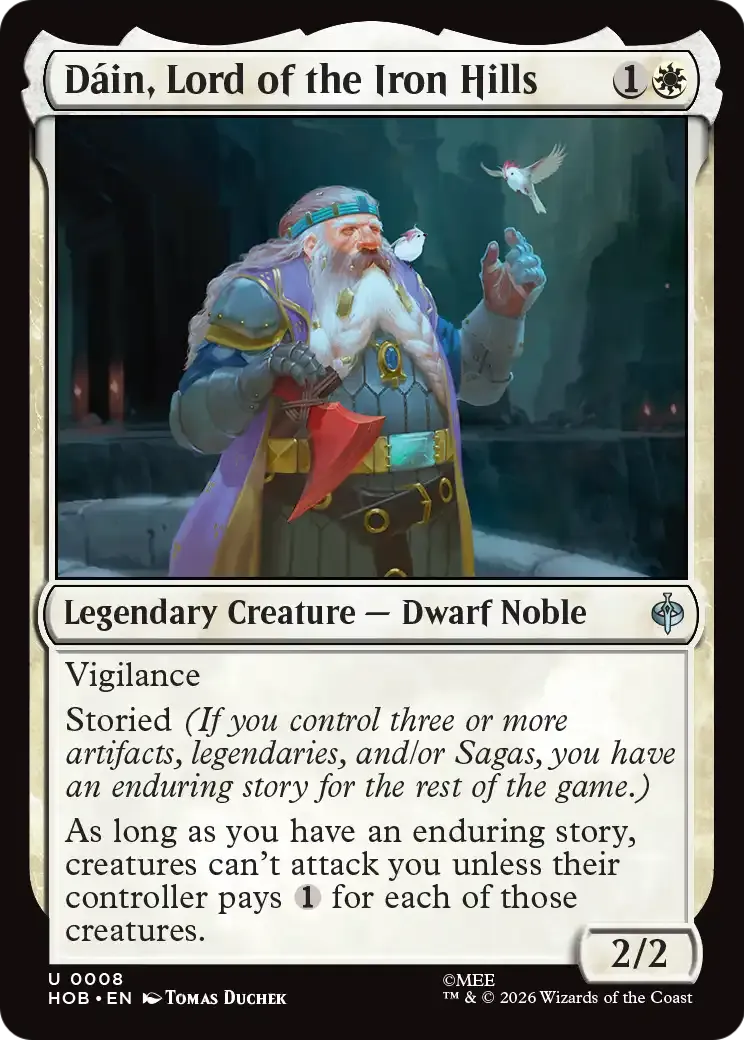 Dáin, seigneur des Collines de Fer — The Hobbit — Magic: The Gathering
