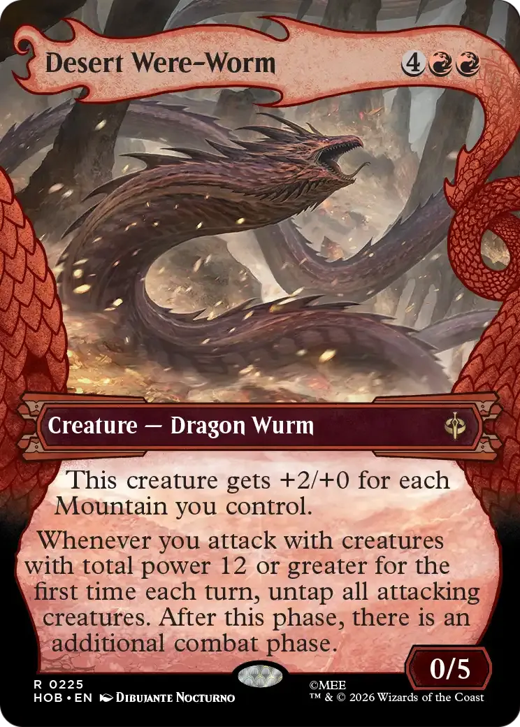 Desert Were-Worm — The Hobbit — Magic: The Gathering