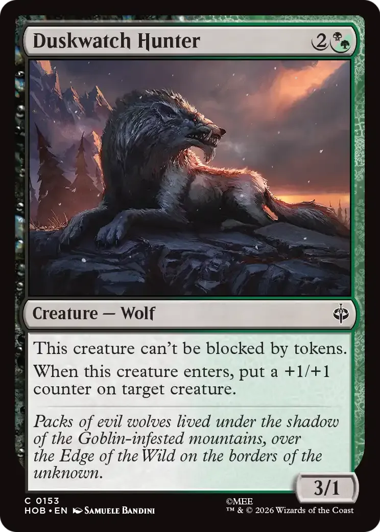 Duskwatch Hunter — The Hobbit — Magic: The Gathering