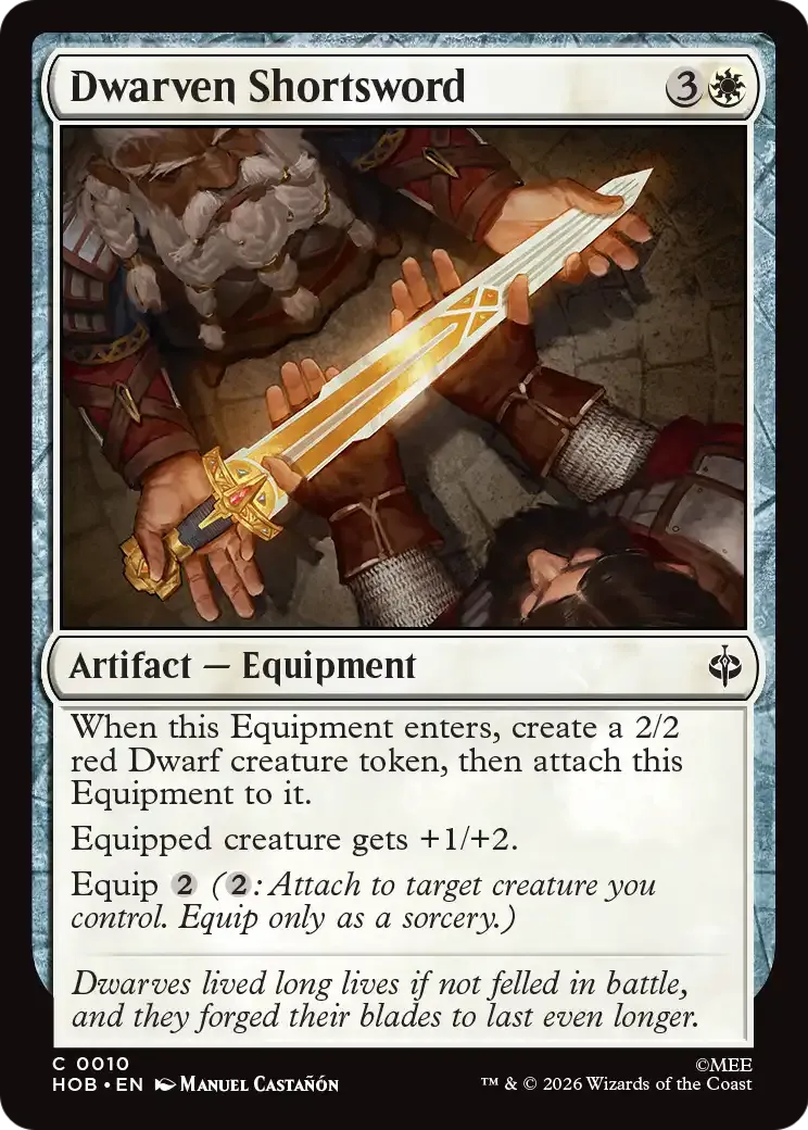 Épée courte naine — The Hobbit — Magic: The Gathering
