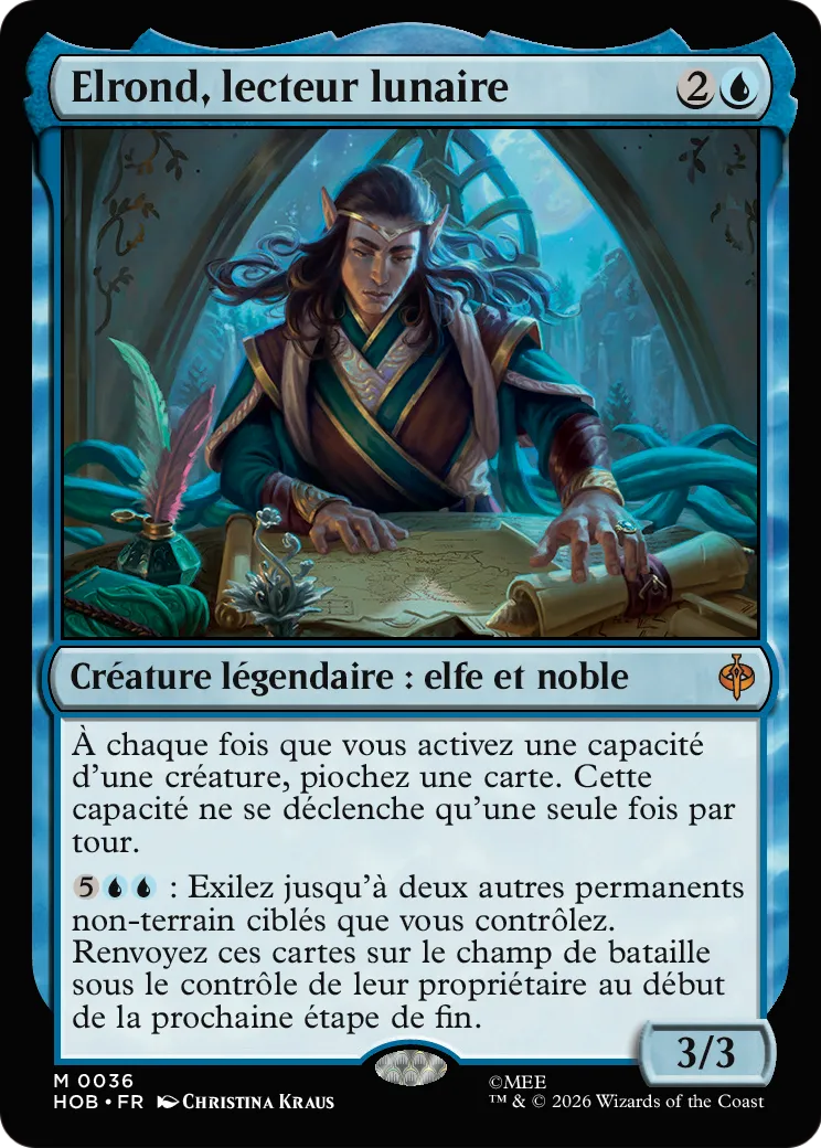 Elrond, lecteur lunaire — The Hobbit — Magic: The Gathering