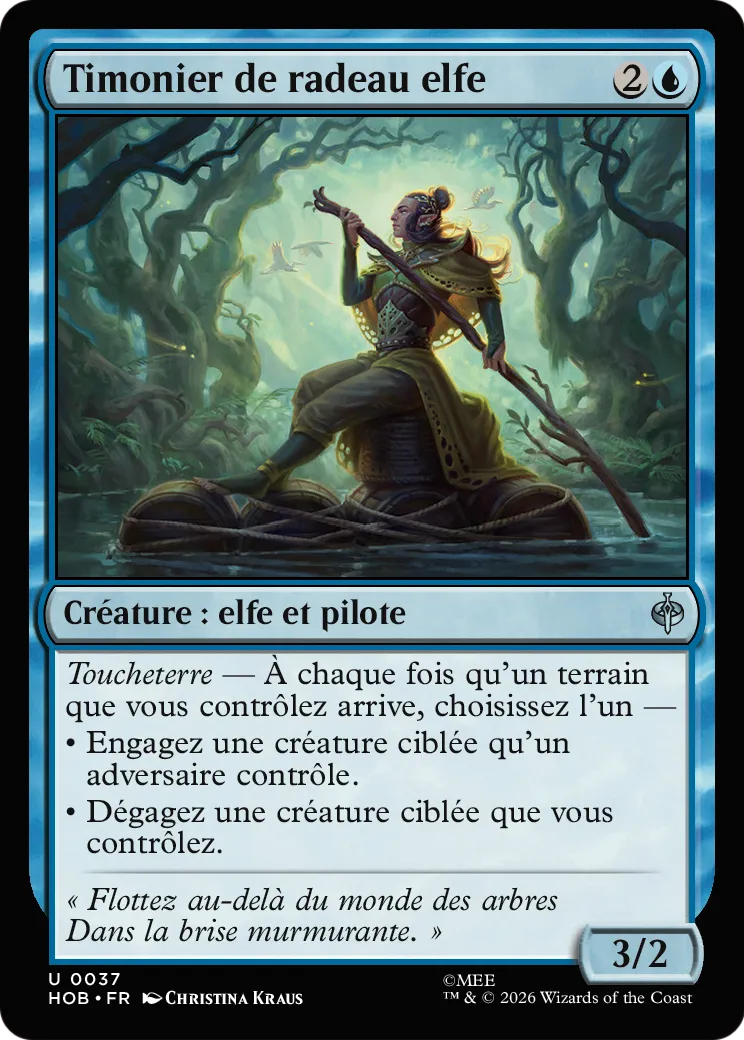 Timonier de radeau elfe — The Hobbit — Magic: The Gathering