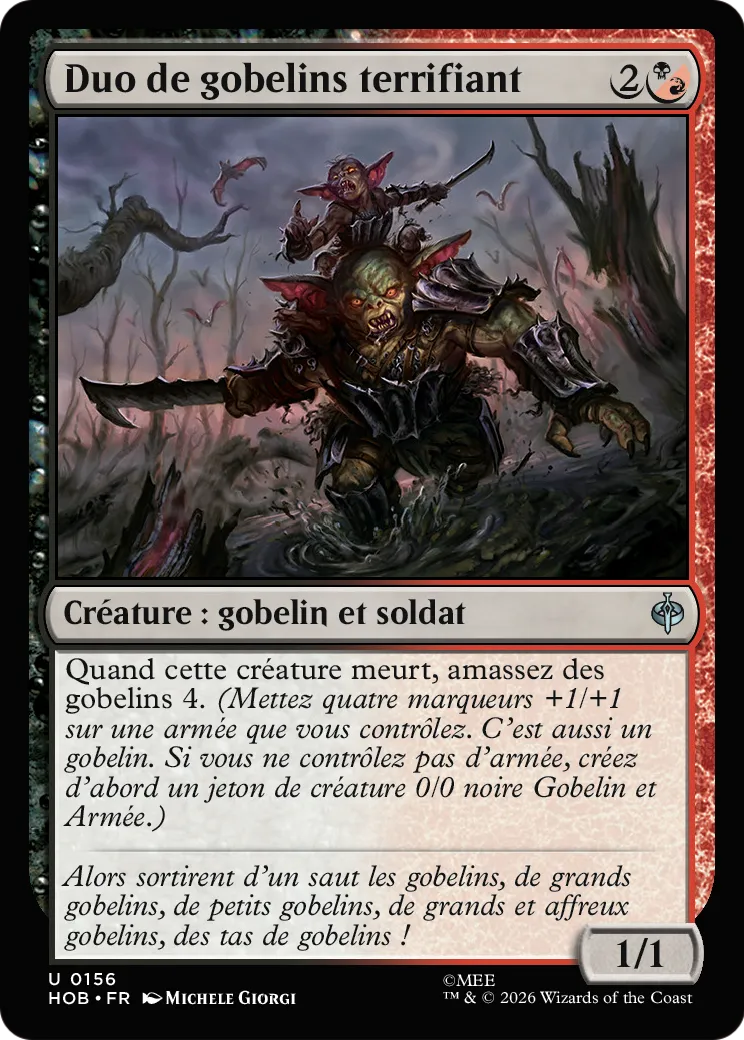 Duo de gobelins terrifiant from The Hobbit - Magic: The Gathering