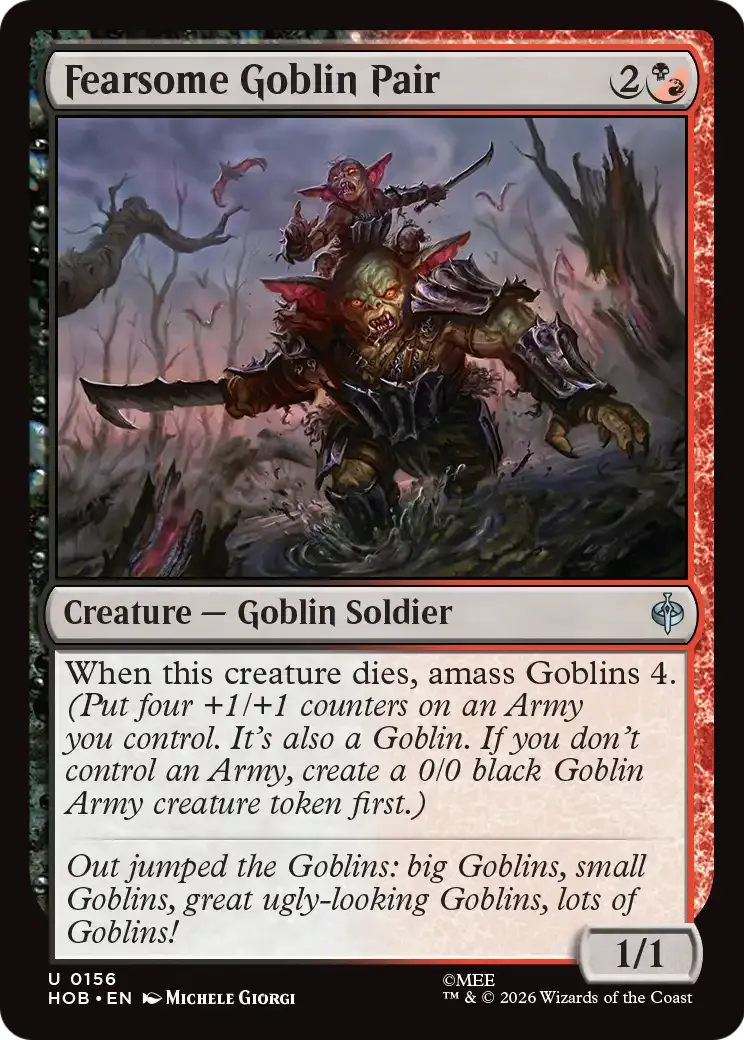 Duo de gobelins terrifiant — The Hobbit — Magic: The Gathering