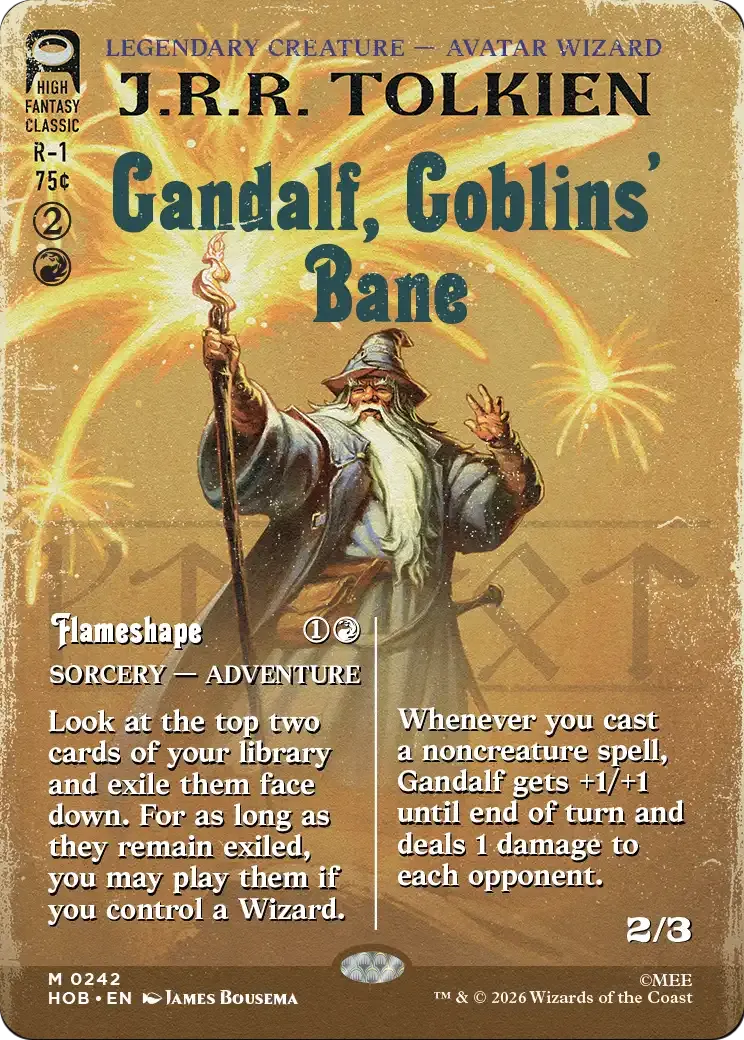 Gandalf, fléau des gobelins // Flameshape — The Hobbit — Magic: The Gathering