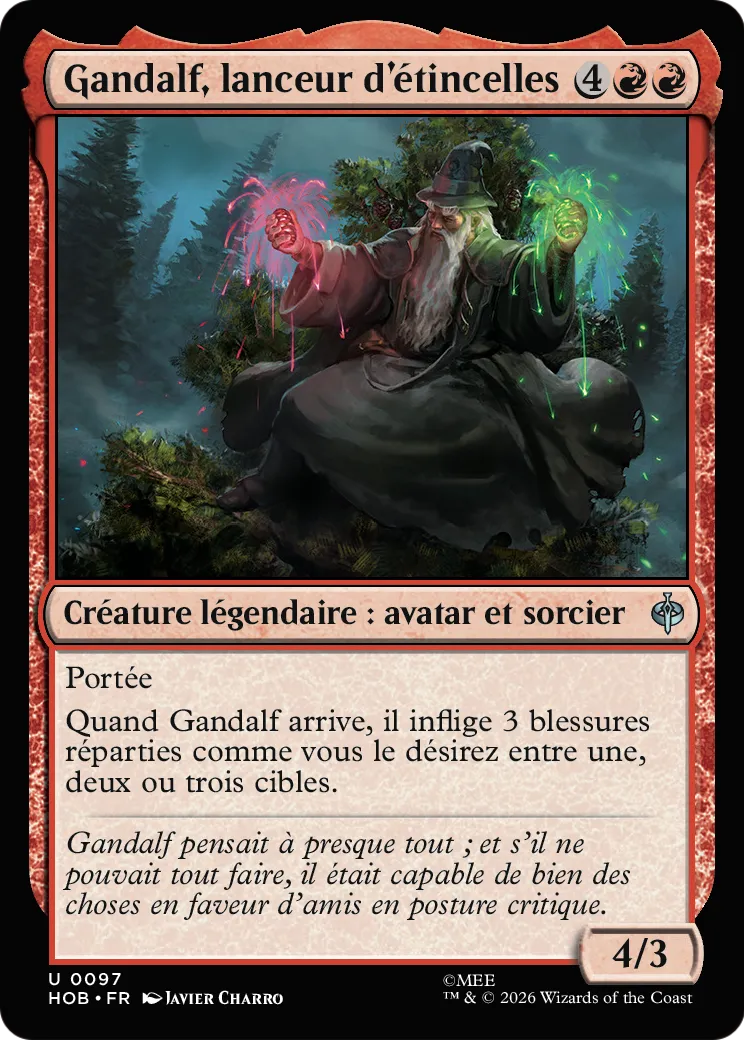 Gandalf, lanceur d'étincelles — The Hobbit — Magic: The Gathering