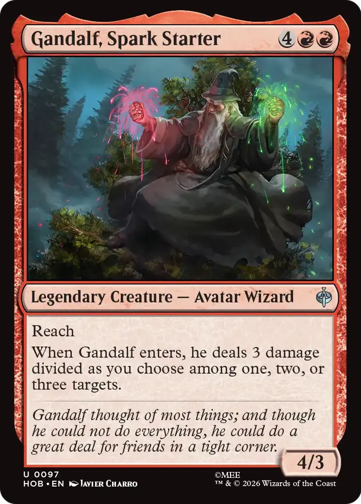 Gandalf, lanceur d'étincelles — The Hobbit — Magic: The Gathering