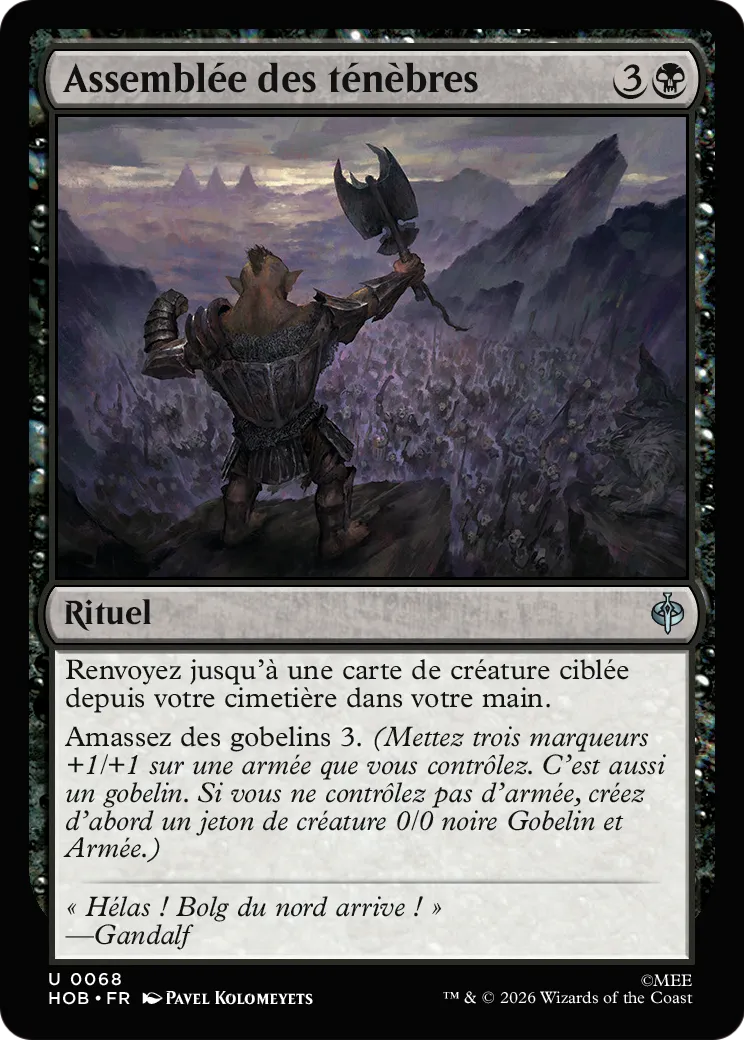 Assemblée des ténèbres — The Hobbit — Magic: The Gathering