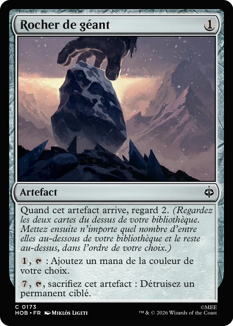 Rocher de géant — The Hobbit — Magic: The Gathering
