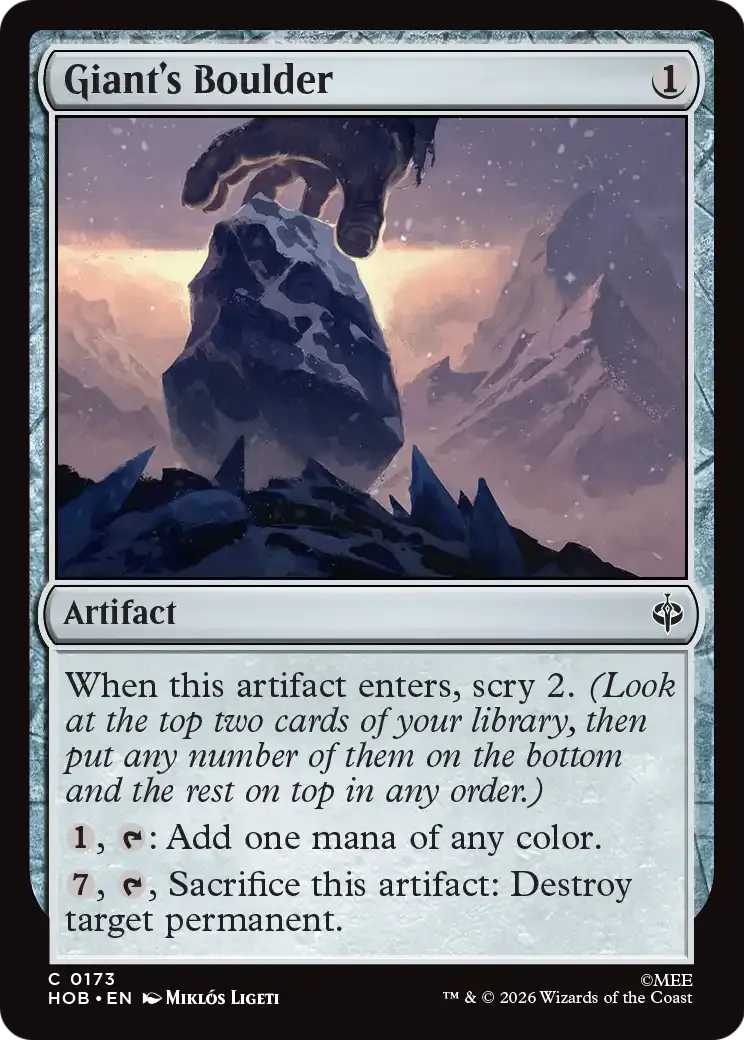 Giant's Boulder — The Hobbit — Magic: The Gathering