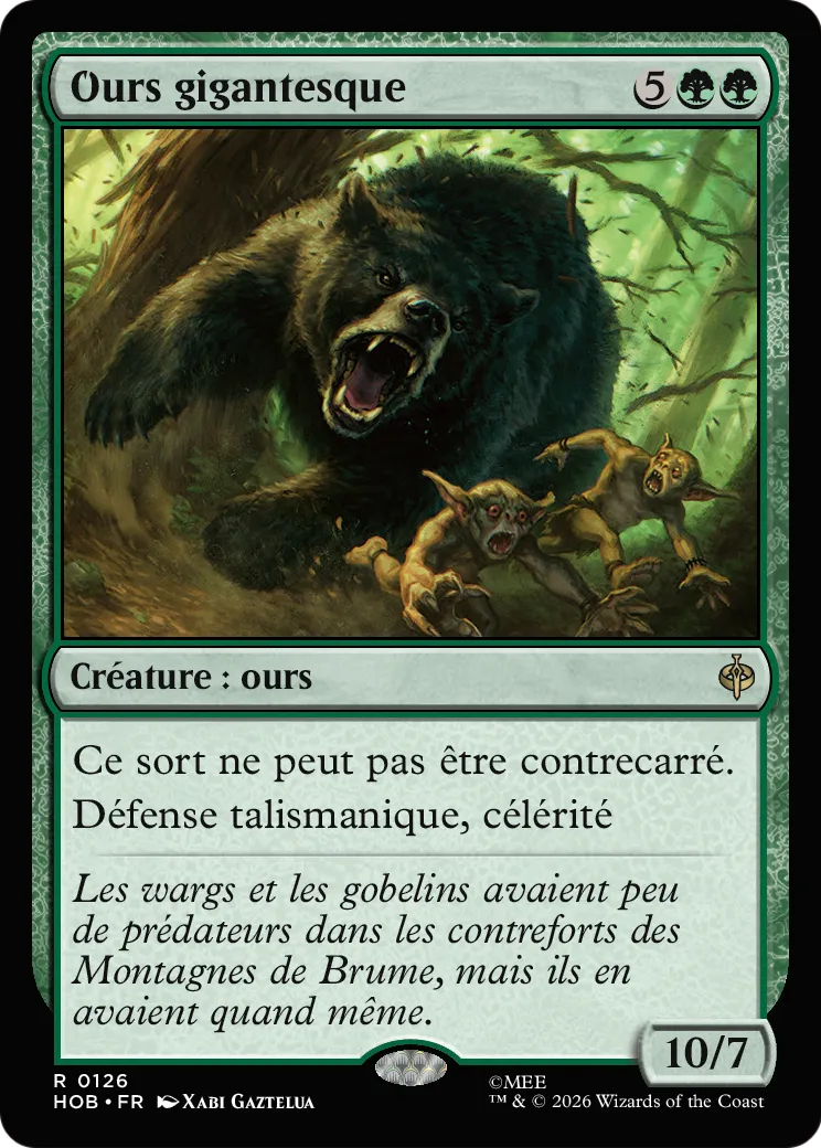 Ours gigantesque from The Hobbit - Magic: The Gathering