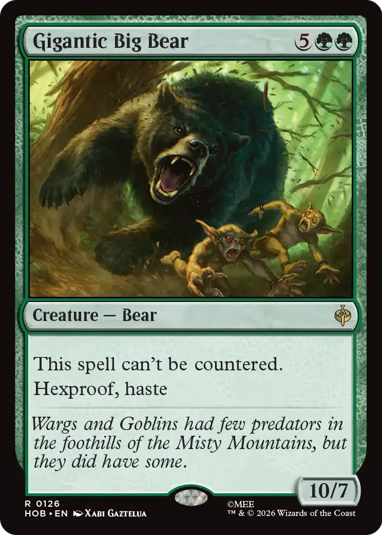 Gigantic Big Bear — The Hobbit — Magic: The Gathering