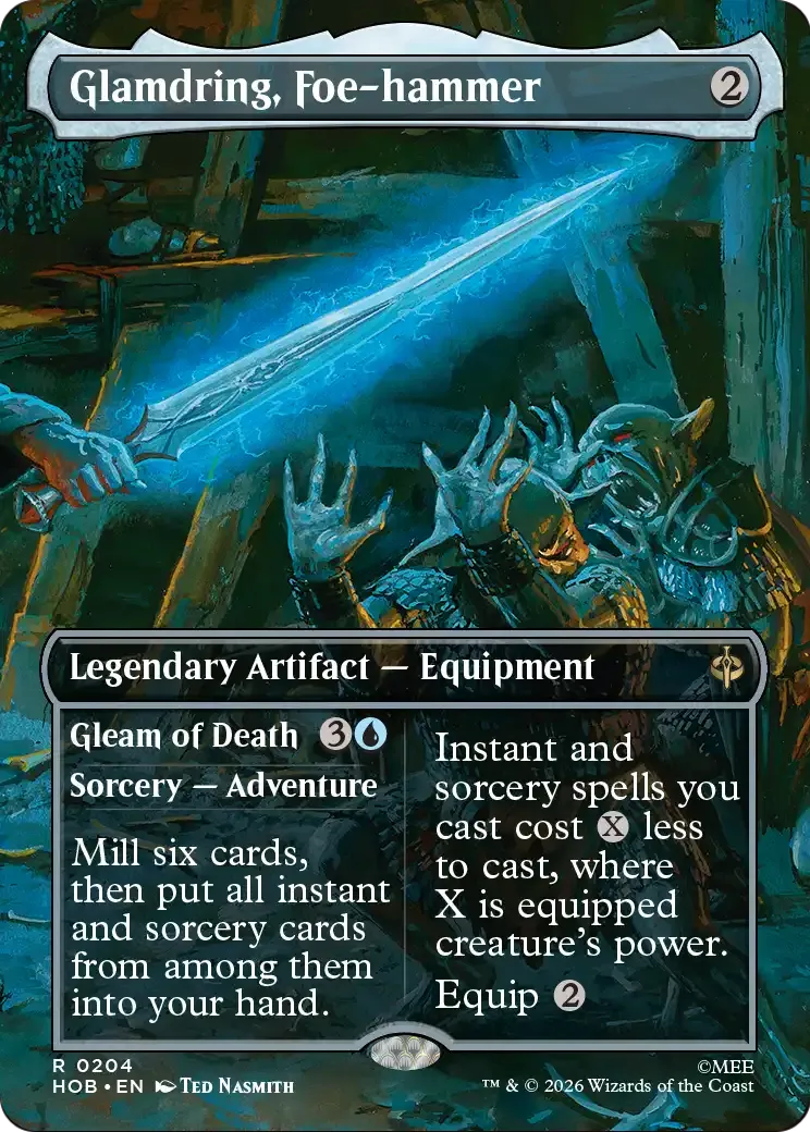 Glamdring, Foe-hammer // Gleam of Death — The Hobbit — Magic: The Gathering