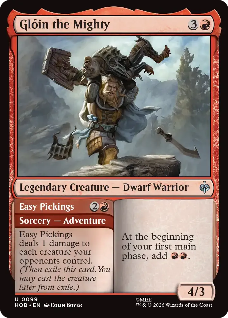 Glóin le puissant // Easy Pickings — The Hobbit — Magic: The Gathering